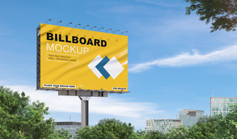 Billboard sign mockup design psd