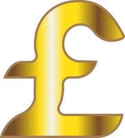 Web vector golden pound currency logo