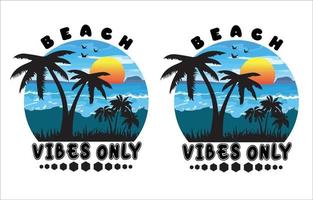 Beach Vibes Only t shirt design vector