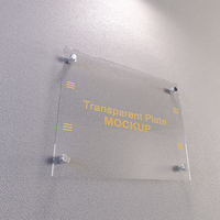 transparent Teller auf Beton psd