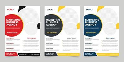 Corporate business agency Print leaflet report template, Advertising simple book cover flyer design vector