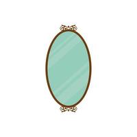 antique mirror vector illustration. vintage mirror flat design