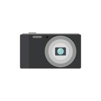 digital cámara plano diseño. bolsillo cámara vector ilustración. compacto digital cámara aislado en blanco antecedentes
