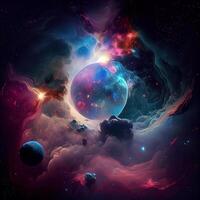 Deep Space Nebula Background - photo