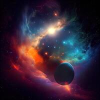 Deep Space Nebula Background - photo