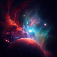 Deep Space Nebula Background - photo