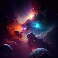 Deep Space Nebula Background - photo