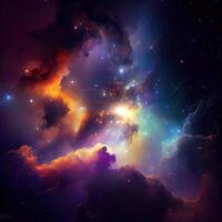 Deep Space Nebula Background - photo