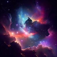 Deep Space Nebula Background - photo