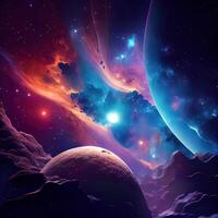 Deep Space Nebula Background - photo