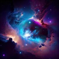Deep Space Nebula Background - photo