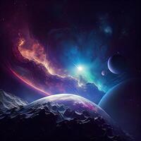 Deep Space Nebula Background - photo