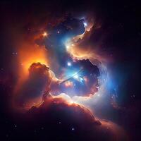 profundo espacio nebulosa antecedentes - ai generado foto