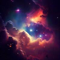 Deep Space Nebula Background - photo