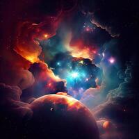 Deep Space Nebula Background - photo