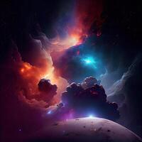 Deep Space Nebula Background - photo