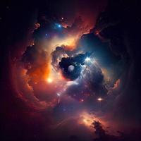 profundo espacio nebulosa antecedentes - ai generado foto