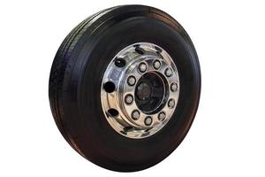 Truck wheel with new tires, parts photo