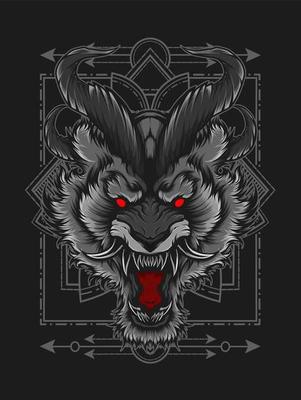 Tiger Head Mascot Vector Illustration