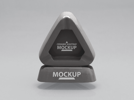 Triangle ceramic ashtray logo mockup psd