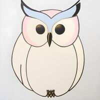 Owl drawing. The illustration was created using . photo