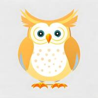 Owl drawing. The illustration was created using . photo