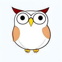 Owl drawing. The illustration was created using . photo