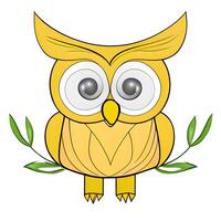 Owl drawing. The illustration was created using . photo