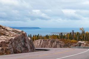 View of Lake Superior from the Trans-Canada Highway near Thunder Bay, Ontario, Canada photo