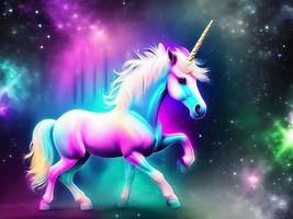 Unicorn Wallpaper, Unicorn Digital AI Art photo