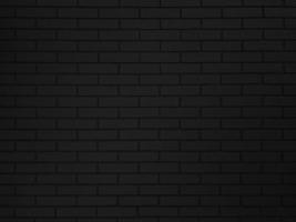 Dark black brick wall texture photo