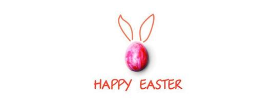 Beautiful Easter background with colorful Easter eggs photo