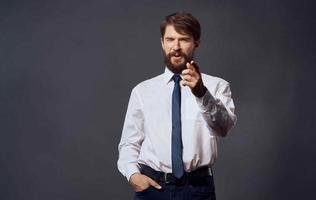 business man in suit office self-confidence photo