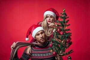 man and woman new year holiday christmas lifestyle photo