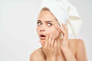 woman bare shoulders dermatology facial skin care hygiene photo