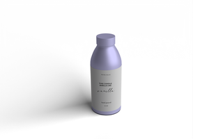 Realistic premium bottle mockup with white background psd