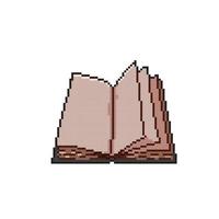 empty book in pixel art style vector