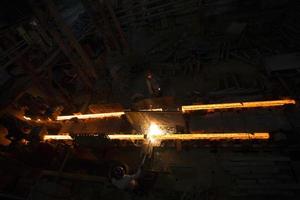 Workers are working inside a Steel Mill, Demra, Dhaka, Bangladesh. photo