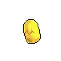 golden crack egg in pixel art style vector