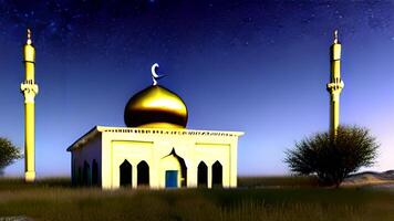 Ai generated islamic praying mosque arabic, eid mubarak photo