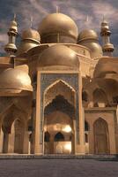 islamic praying mosque arabic, eid mubarak photo