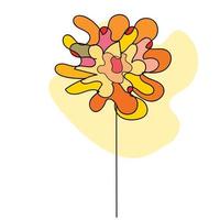 Hand drawn abstract colorful doodle flowers vector