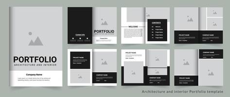 Portfolio design Architecture portfolio or project portfolio or real estate portfolio vector