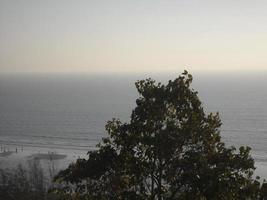 Beautiful landscape of the Bay of Bengal of Bangladesh, View from the top of a hill photo