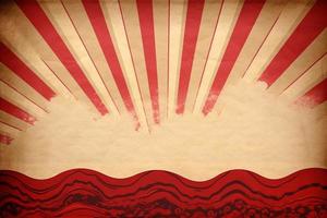 Retro sun burst vintage banner background with copy space. Grunge texture of old paper style photo