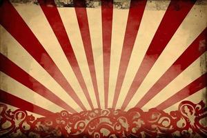 Retro sun burst vintage banner background with copy space. Grunge texture of old paper style photo