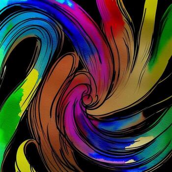 Abstract Painted Backgrounds,Digital watercolor Textures,Multicolor Fractal Surfaces, Designed with artificial intelligence, photo