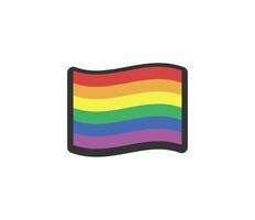 Pride month icon. Rainbow flag symbol. vector