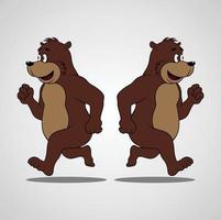 Funny bear with illustration vector
