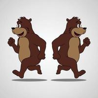 Funny bear with illustration vector